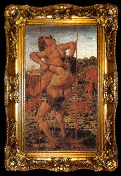 framed  Antonio Pollaiolo Hercules and Antaeus, ta009-2